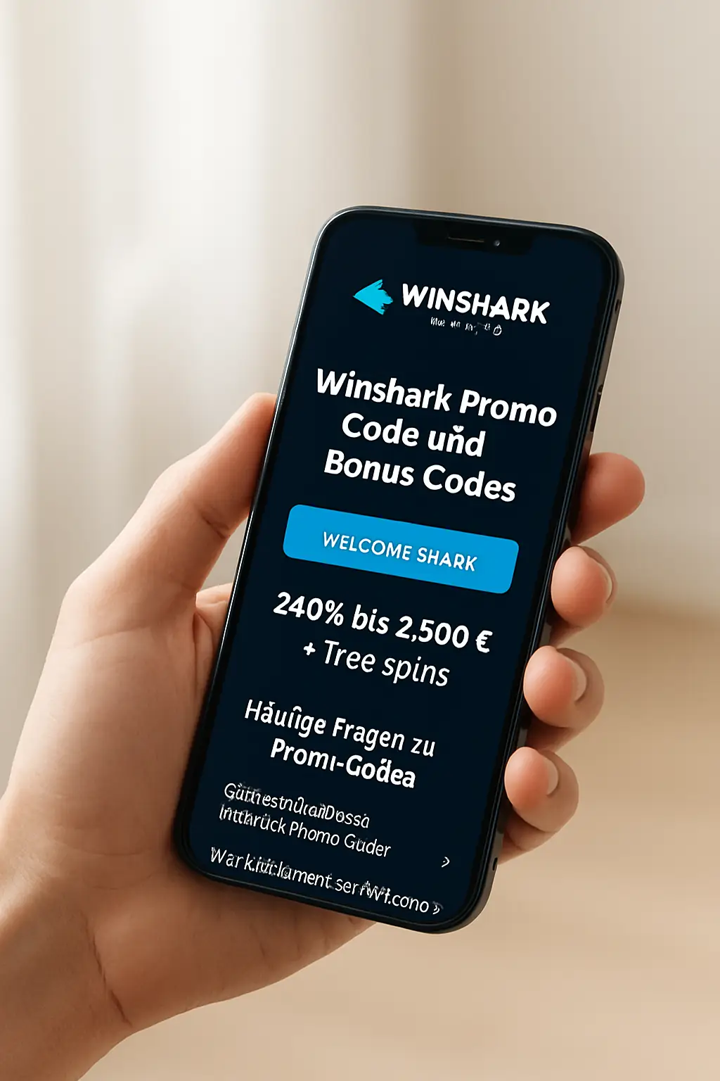 Winshark Promo Code und Bonus Codes visual guide for Winshark Casino