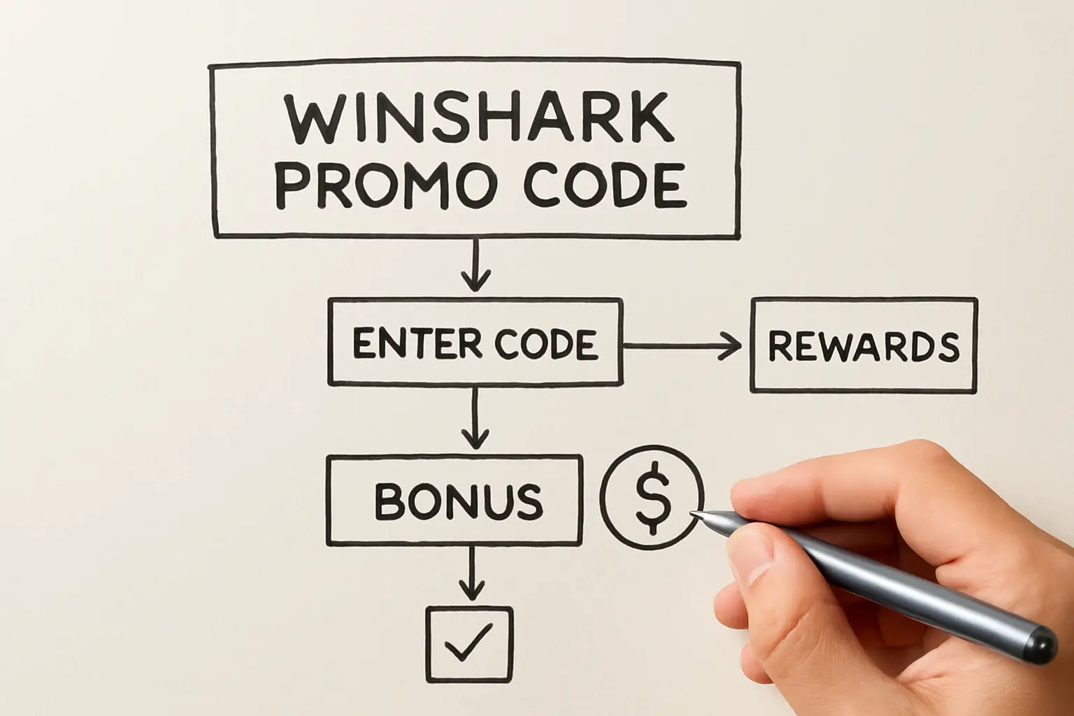 Winshark Promo Code und Bonus Codes visual guide for Winshark Casino
